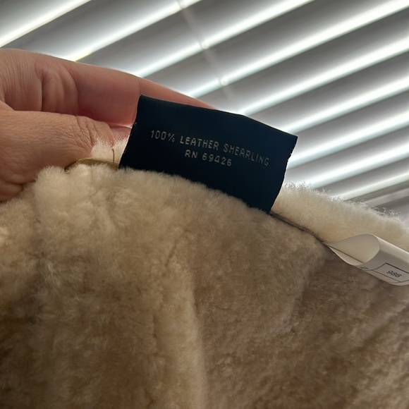 Men’s Beige Wilson Leather Coat Size L - Picture 5 of 5